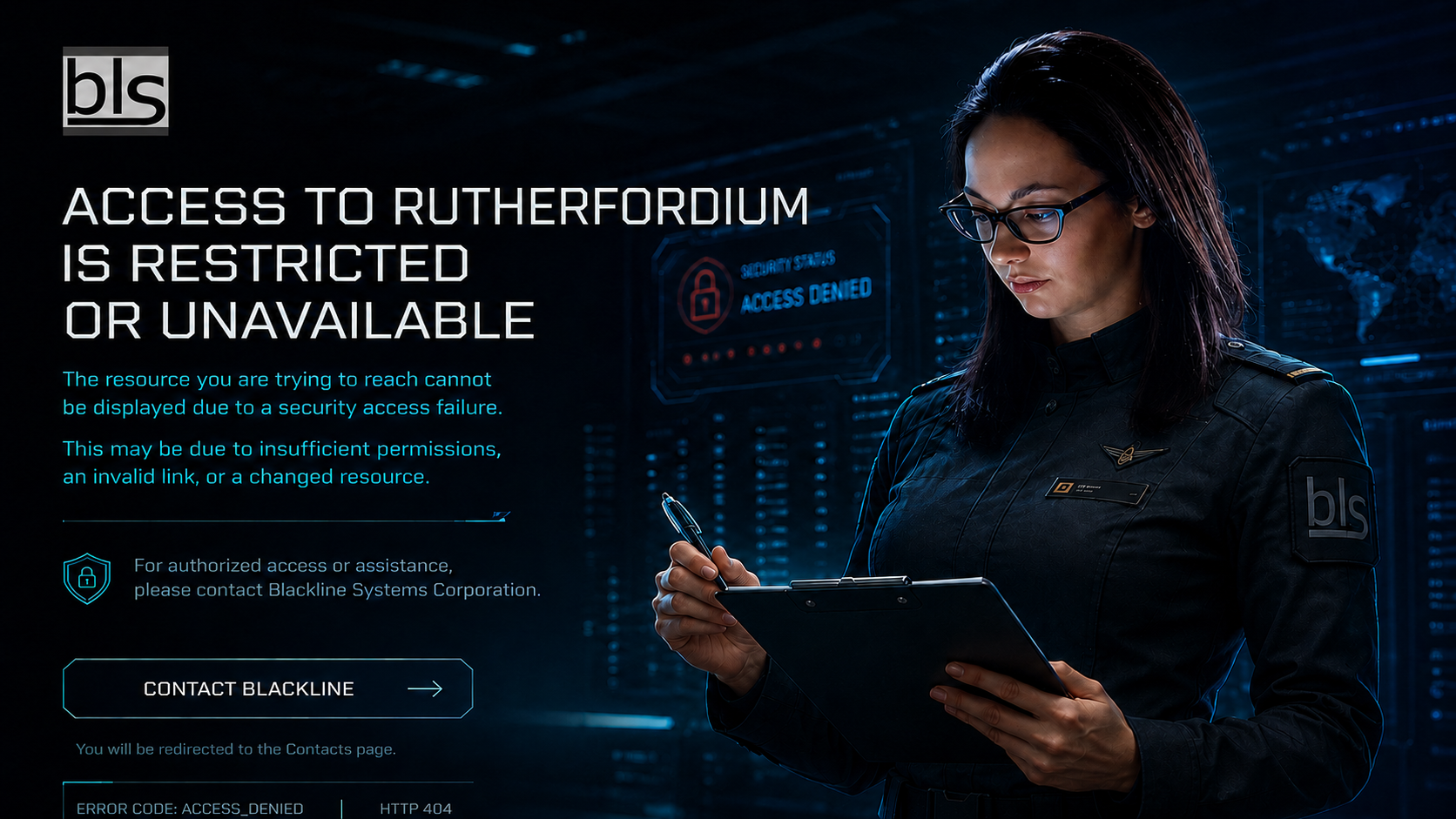 Blackline Systems Corporation access restricted or unavailable error page
